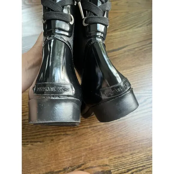 Michael Kors women rubber knee high boots size 8 - Picture 11 of 12